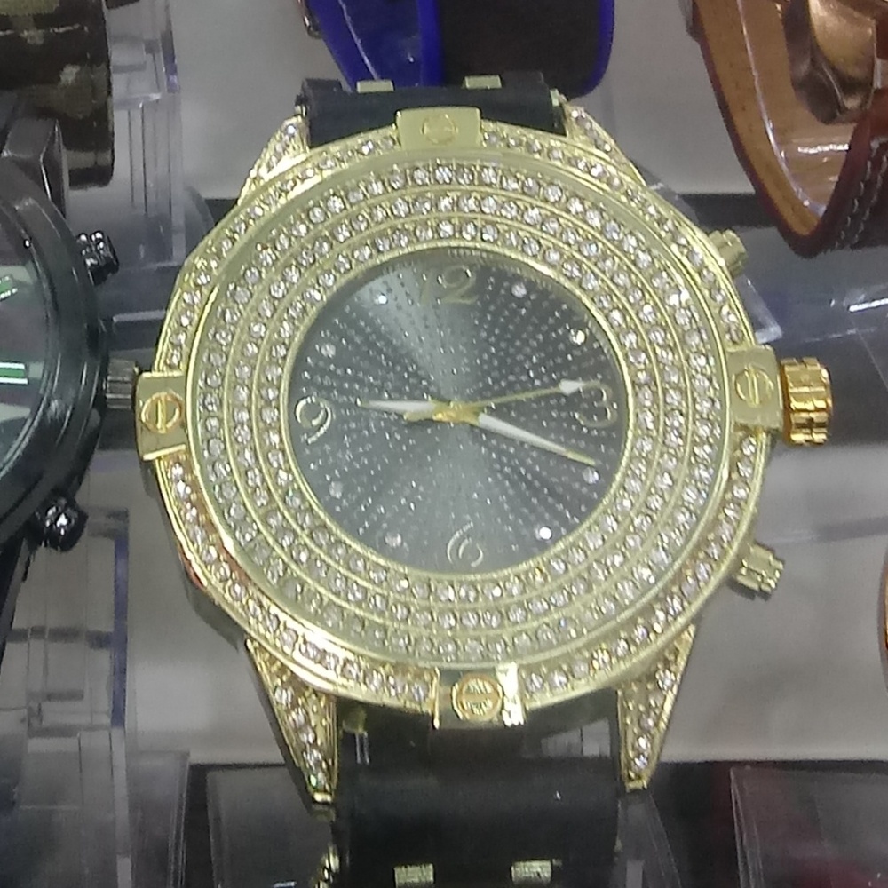 iced out big face watch
